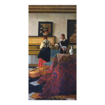La leçon de musique de Johannes Vermeer (circa1663 Carte Avec Photo