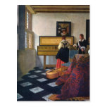 La leçon de musique de Johannes Vermeer (circa1663 Cartes Postales
