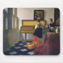 La leçon de musique de Johannes Vermeer (circa1663 Tapis De Souris