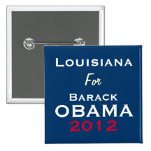 La LOUISIANE pour le bouton de campagne d'OBAMA 20 Badge Avec Épingle