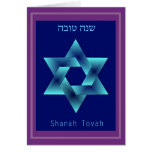 La lumière de la carte de Rosh Hashanah d'étoile d