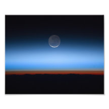 La lune vue par l'atmosphère terrestre photo sur toile