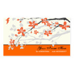 La magnolia fleurit floral orange de mandarine carte de visite