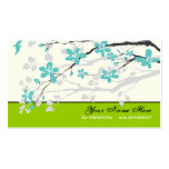 La magnolia fleurit floral vert de turquoise modèles de cartes de visite