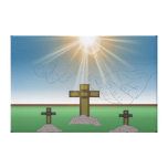 La main de Dieu au-dessus de la croix du Christ Toiles Tendues Sur Châssis