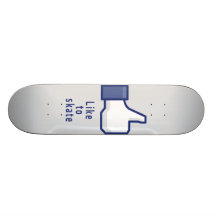 La main de Facebook aiment patiner planche à roule