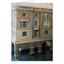 La maison de poupée balustraded paranglais avec le cartes de vœux