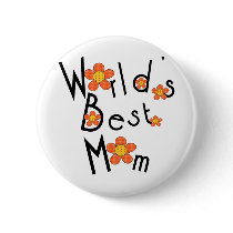 La meilleure maman du monde génial de fleurs badges publicitaires