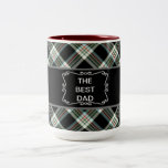 La meilleure tasse de tartan de noir de papa tasses