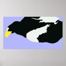 La mer Eagle de Steller baignant l'affiche