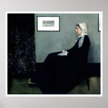 La mère de Whistler de peinture Affiche