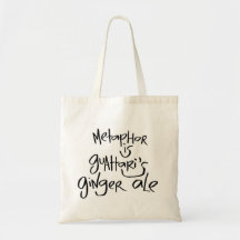La métaphore est la bière anglaise de gingembre de sac de toile