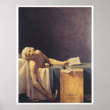 La mort de Marat, 1793 Affiche