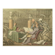 La mort et l'artiste carte postale