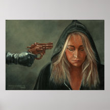 La mort par l'affiche d'arme à feu de chocolat