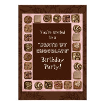 La mort par l'invitation de fête d'anniversaire de