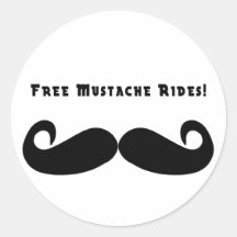 La moustache libre monte l'autocollant