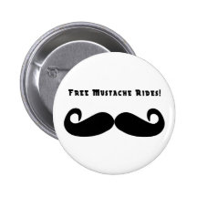 La moustache libre monte le bouton pin's avec agrafe