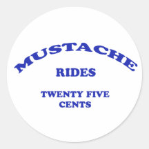 La moustache monte vingt-cinq cents adhésif rond