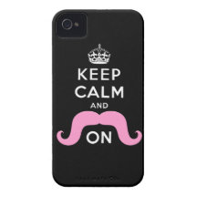 La moustache rose de guidon gardent le cas calme d coque iPhone 4 Case-Mate