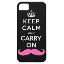 La moustache rose gardent le calme et continuent l iPhone 5 case