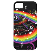 La musique blanche d'arc-en-ciel note le cas de l' coques iPhone 5
