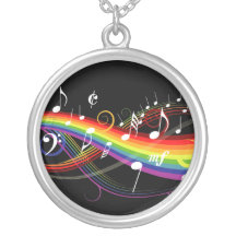 La musique blanche d'arc-en-ciel note le collier