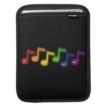 La musique d'arc-en-ciel note des douilles d'iPad Poches iPad