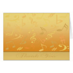 La musique d'or note le Merci Cartes