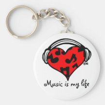 La musique est ma vie-Keychain Porte-clé