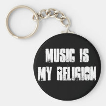 La musique est religion Keychain 2,0 Porte-clés