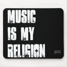La musique est religion Mousepad Tapis De Souris