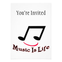La musique est smiley de note musicale de la vie invitations