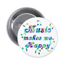 La musique me rend heureux pin's avec agrafe