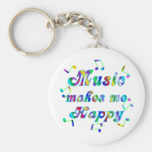 La musique me rend heureux porte-clef