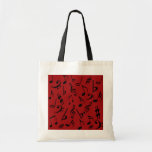 La musique noire rouge note le sac