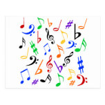 La musique note la carte postale - multi