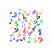 La musique note la carte postale - multi