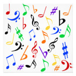 La musique note l'invitation personnalisable - mul