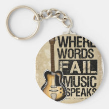la musique parle porte-clef