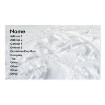 La neige de montagne traîne le carte de visite