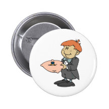 La noce de porteur d'alliances goupille des bouton badges avec agrafe