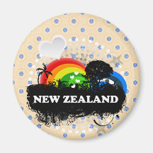 La Nouvelle Zélande fruitée mignonne Magnets
