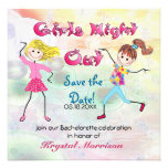 La nuit de la fille - faites gagner la date invitations personnalisées