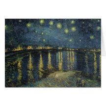 La nuit étoilée, 1888 carte de vœux