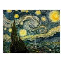 La nuit étoilée de Vincent van Gogh (1889) Carte Postale