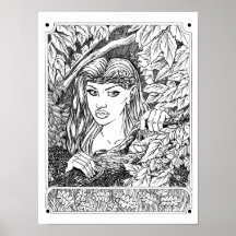La nymphe en bois posters