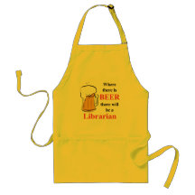 Là où il y a bière - bibliothécaire tabliers
