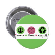 La paix, amour, réutilisent badge avec épingle