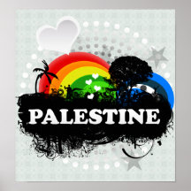 La Palestine fruitée mignonne Affiches